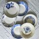 Old flat plates mismatched in earthenware