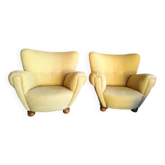 Fauteuils Tchécoslovaquie, années 1960, lot de 2