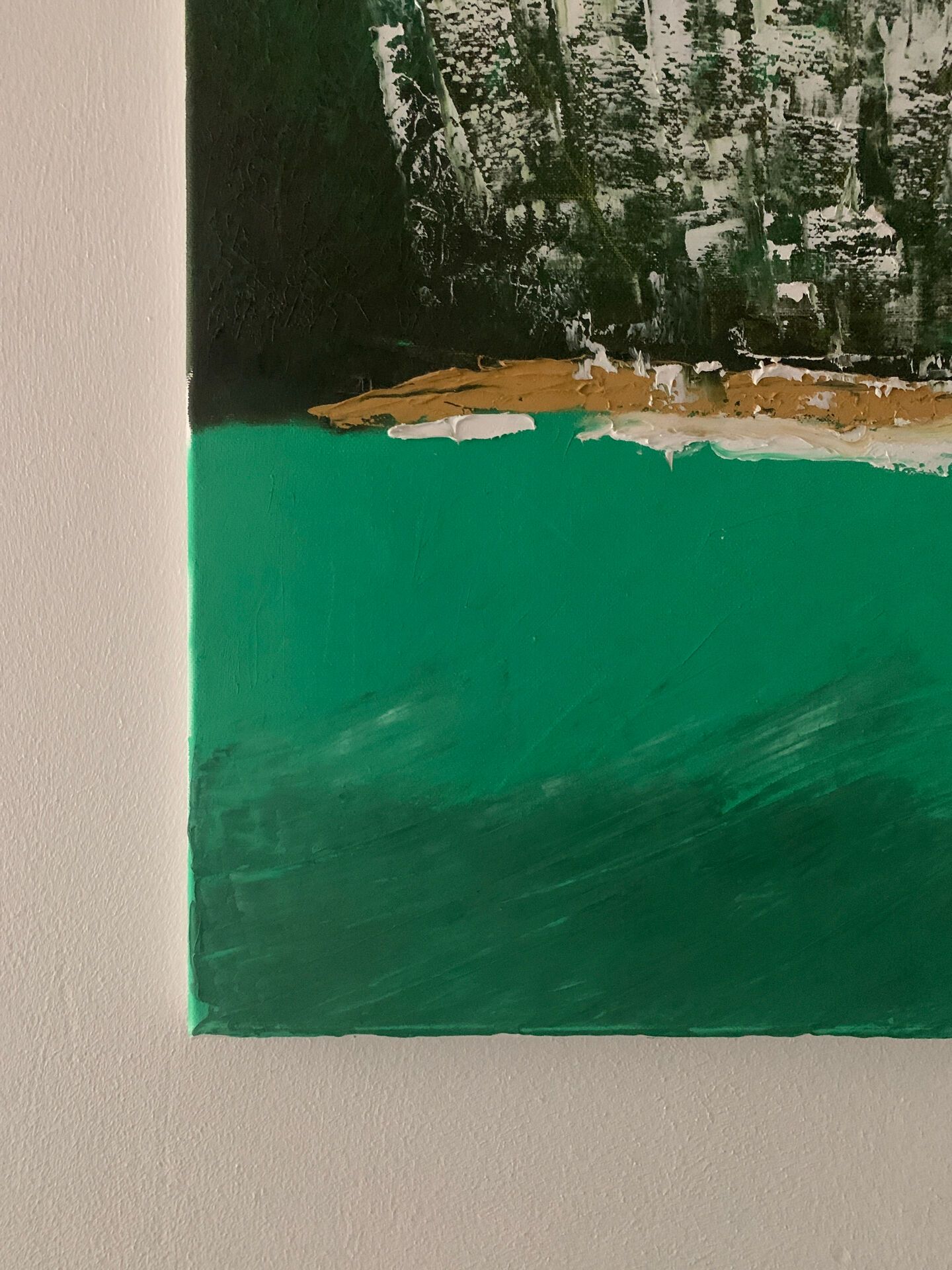 Oil on canvas waterfall