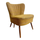 Cocktail chair / armchair / vintage sofa ochre yellow