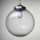 Glass and chrome globe pendant