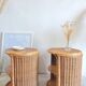 Pair of wicker bedside tables circa the 1970s.