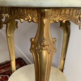 Bronze and marble side table