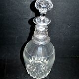 Antique bistro carafe in vintage cut glass, height 28cm