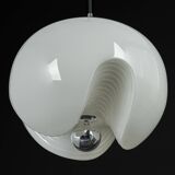 Opaline glass pendant lamps by Peill & Putzler, Germany, 1970s