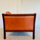 Canapé vintage danois des années 60 en cuir cognac pour 2 personnes.