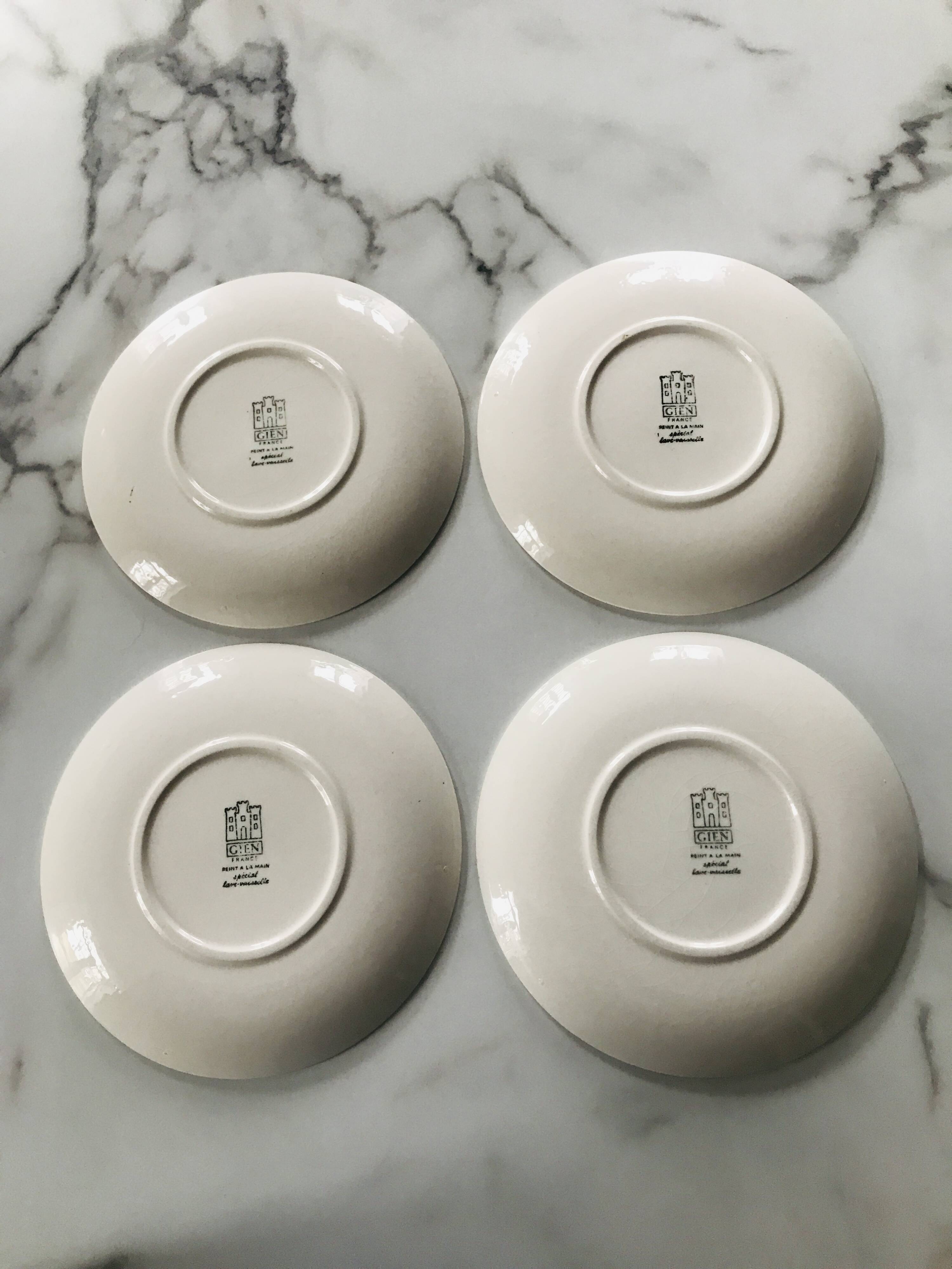 Ombelles Gien dessert plates