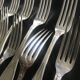 12 table forks - silver metal