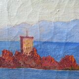 Oil on canvas island Corsica