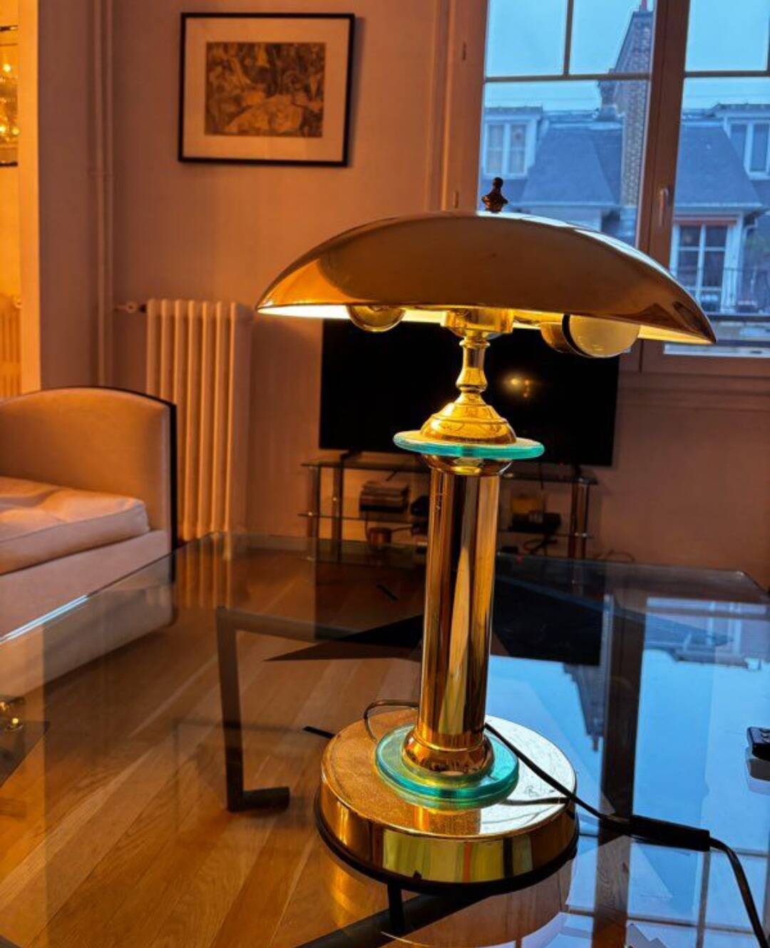 Banker mushroom desk lamp