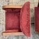 Paire de fauteuils club art déco velours frappé rouge bordeaux 1930