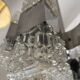 Sciolari 16-light glass and chrome chandelier, Italy 1970