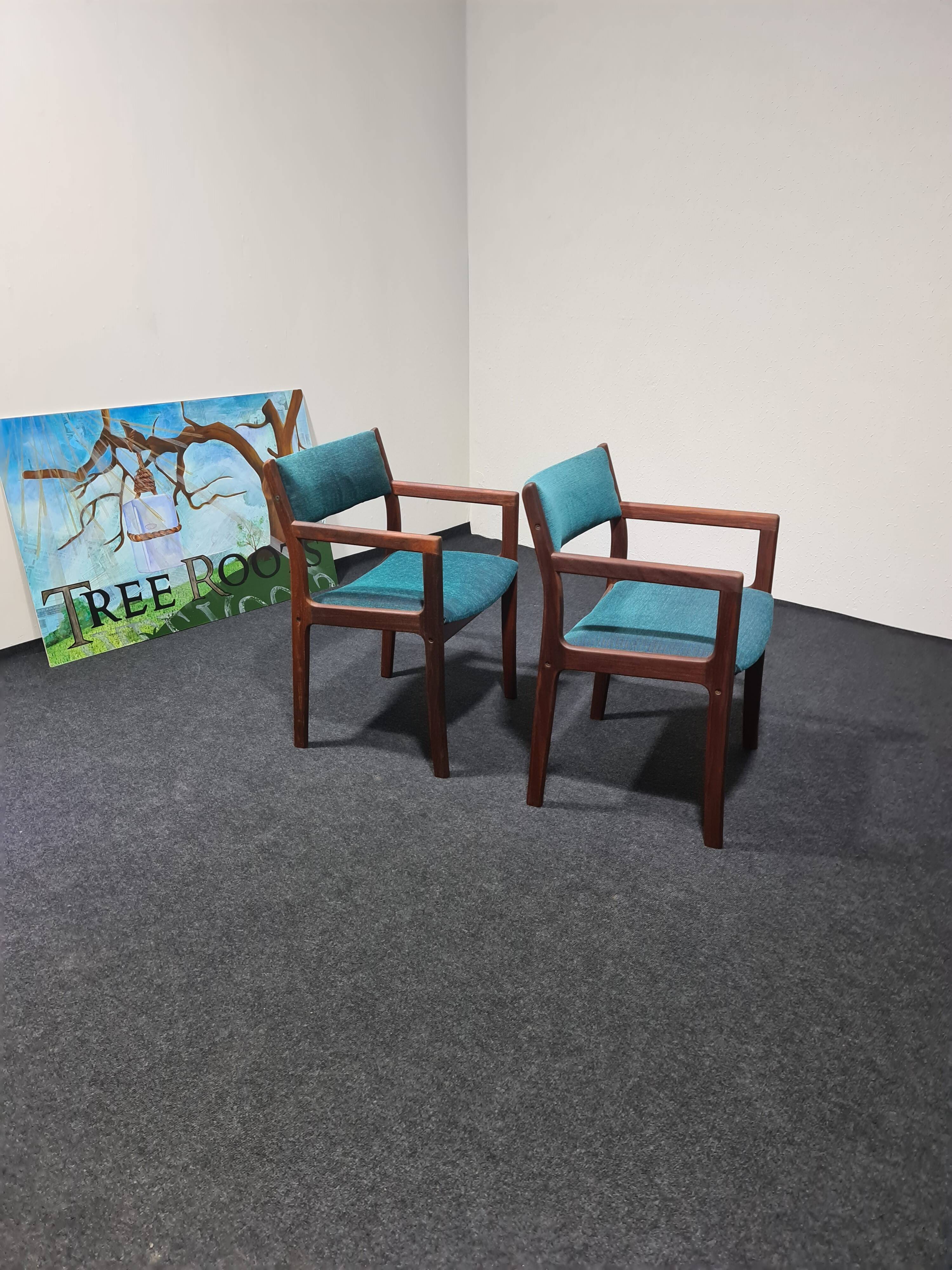 A pair of vintage teak Directors chairs