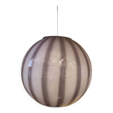 Contemporary Violet and White/Gray Sphere Pendant in Glass
