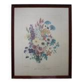 Lithographie Vilmorin encadrée, bouquet No 7, 1857, E. Champin