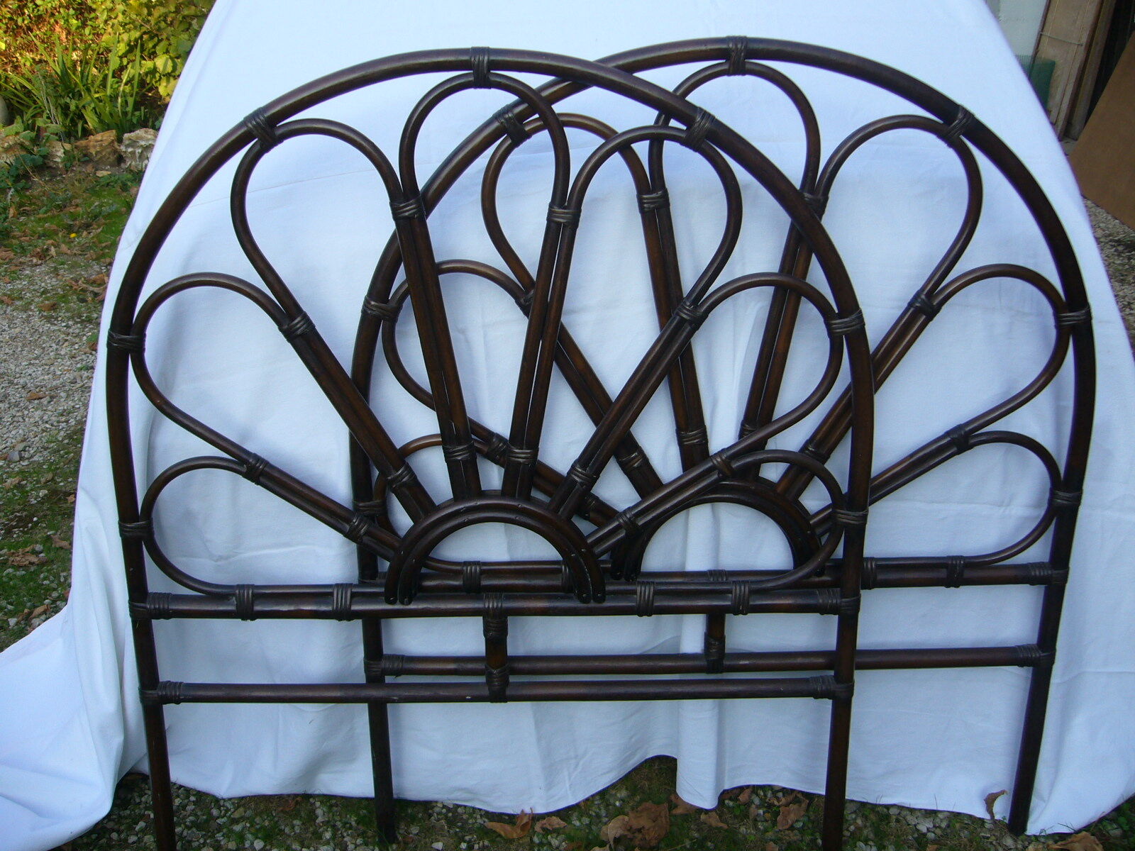 Head of bed rattan vintage (set of two)