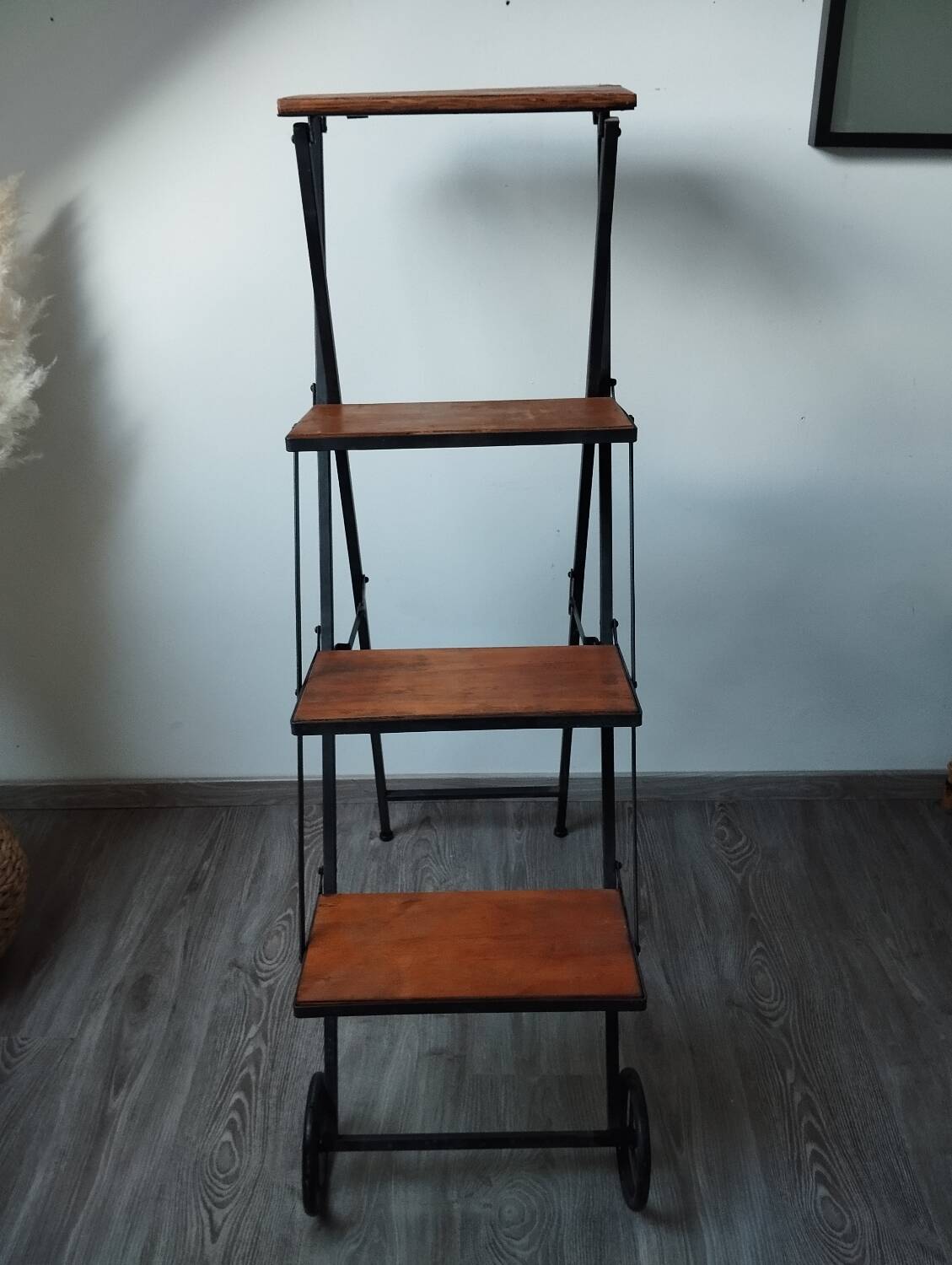 Escabeau métal et bois