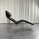 Skye Chaise Longue in Black Leather by Tord Björklund for Ikea, Sweden, 1980