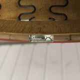 Bow wood armchair by Hugues Steiner 1960 red