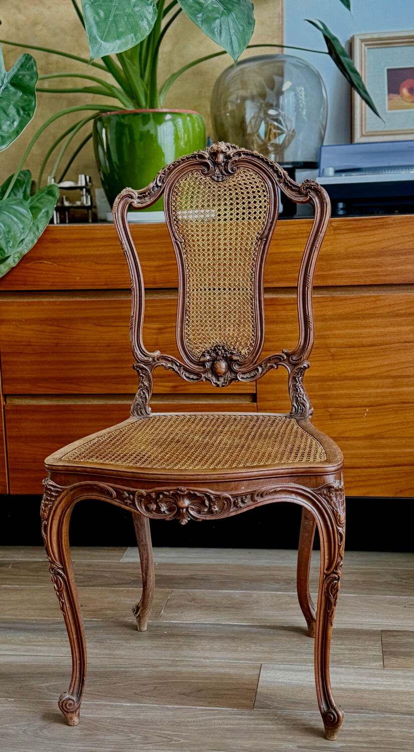 Vintage caned chair – Louis XV