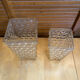 Pair of vintage bubble design moulded glass vases