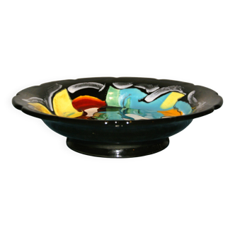 Longwy dish model magic glazed ceramic