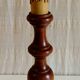 Table lamp base made of solid turned wood - mid 20th century