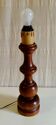 Table lamp base made of solid turned wood - mid 20th century
