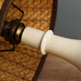 Lampe en bois tourné, design Philippe Capelle