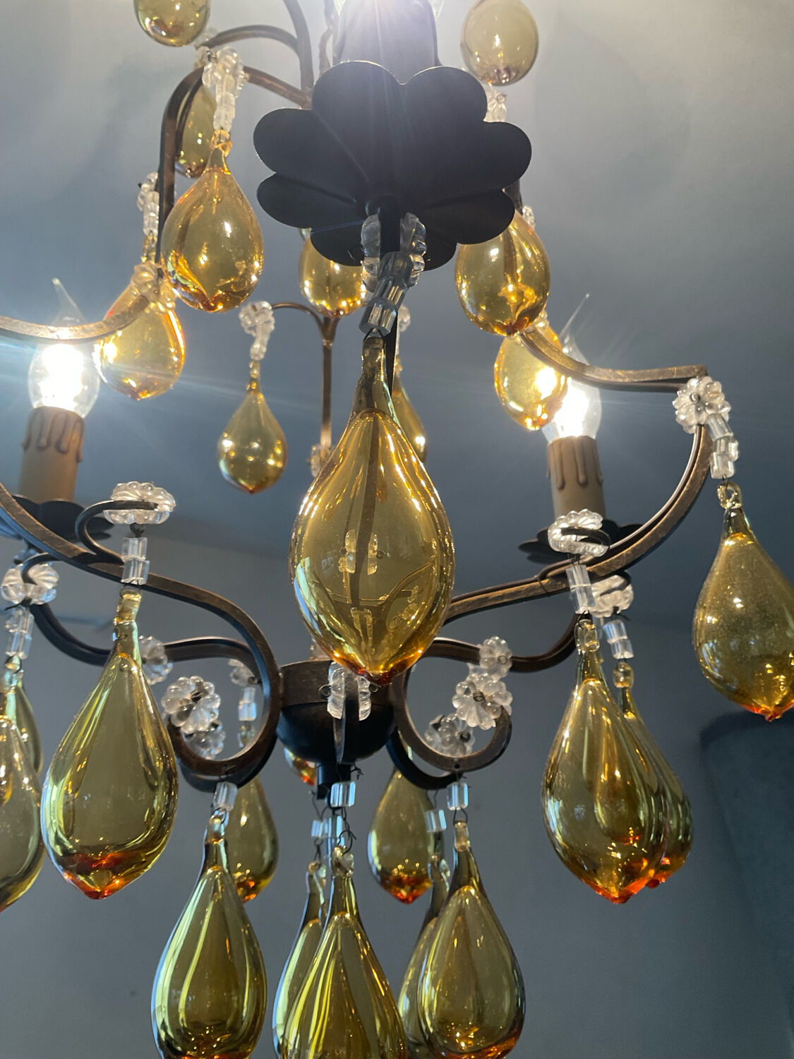 Antique Murano glass chandelier