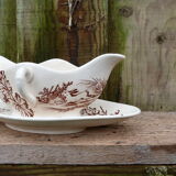 Saucière Terre de fer motif hunting