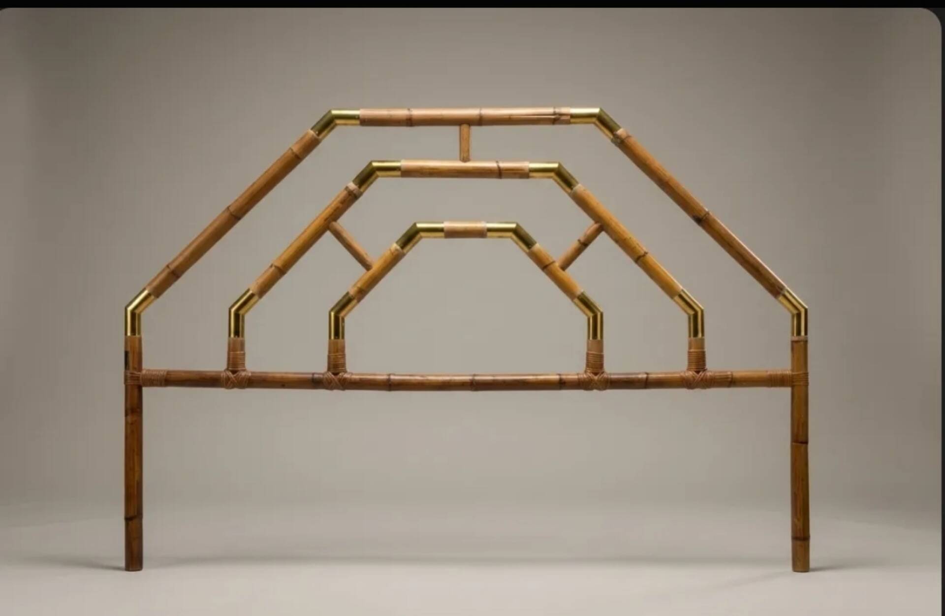 Mid-century headboard/footboard. Italy, 1960s