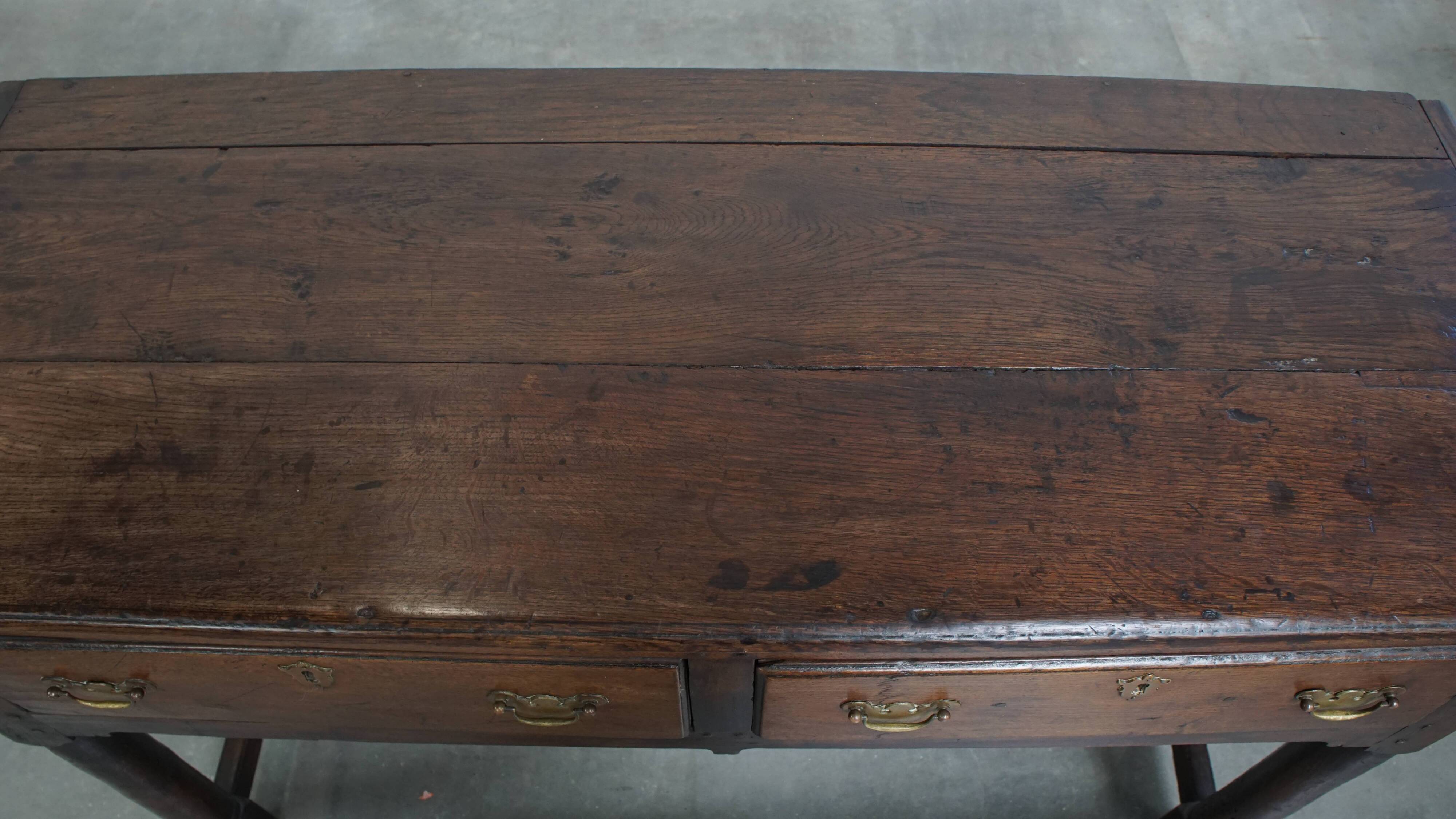Antique English Oak Sideboard / Side Table from the Late 18th Century