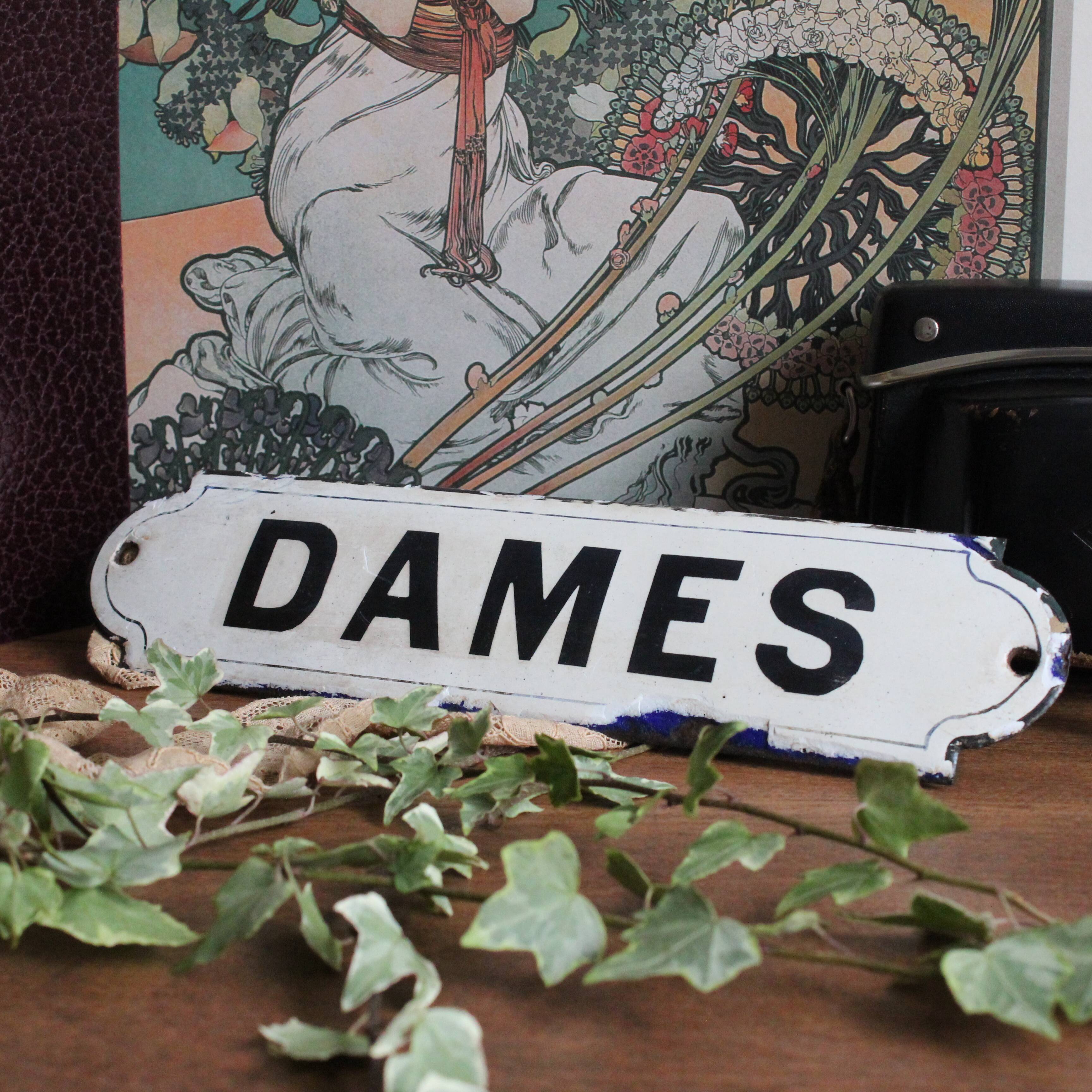 Ladies enamelled plaque