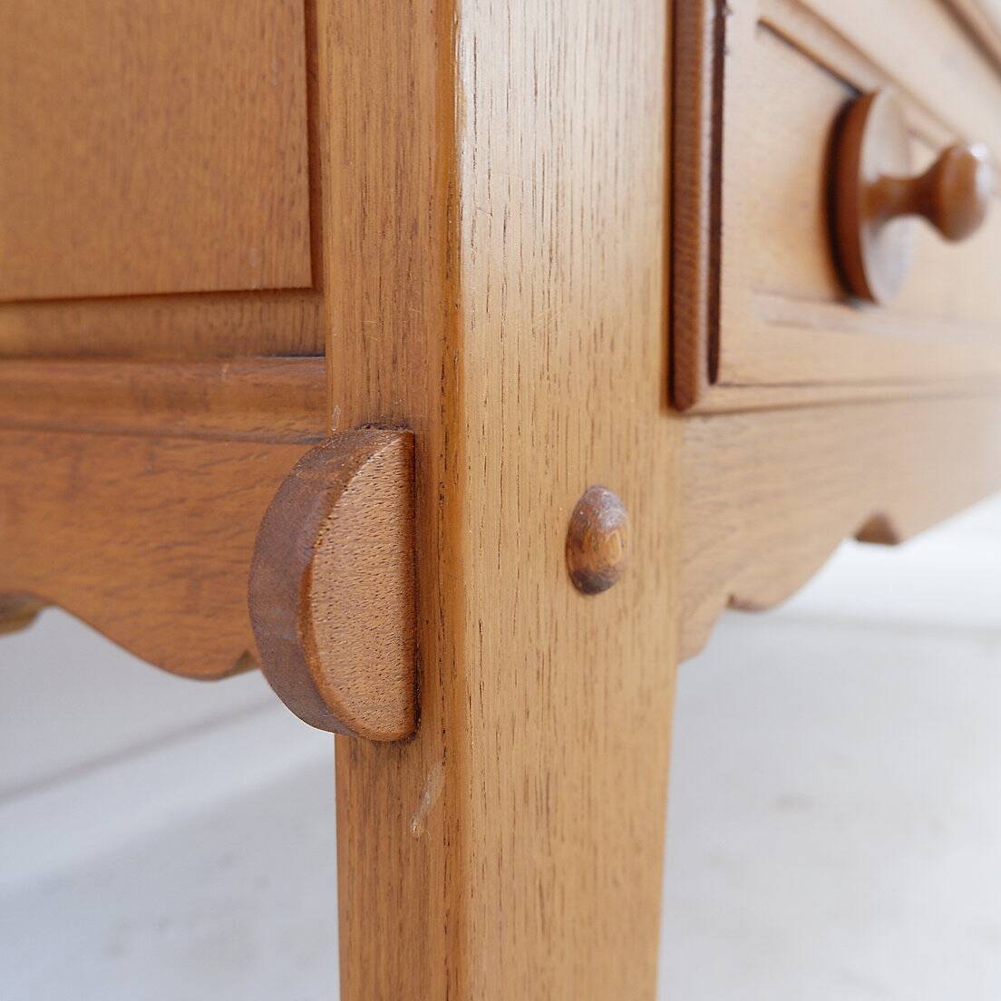 Three-drawer chest of drawers in the style of Guillerme and Chambron - 1960s