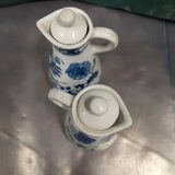 2 bottles faience 19th blue and white