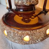 French ceramic lamp from the 70s with the "Fat Lava" technique and
