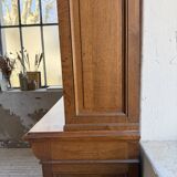Old XL Napoleonic oak glass bookcase, 19th century