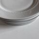 Set of 6 neo-classical pearl white porcelain dinner plates by Bareuther.