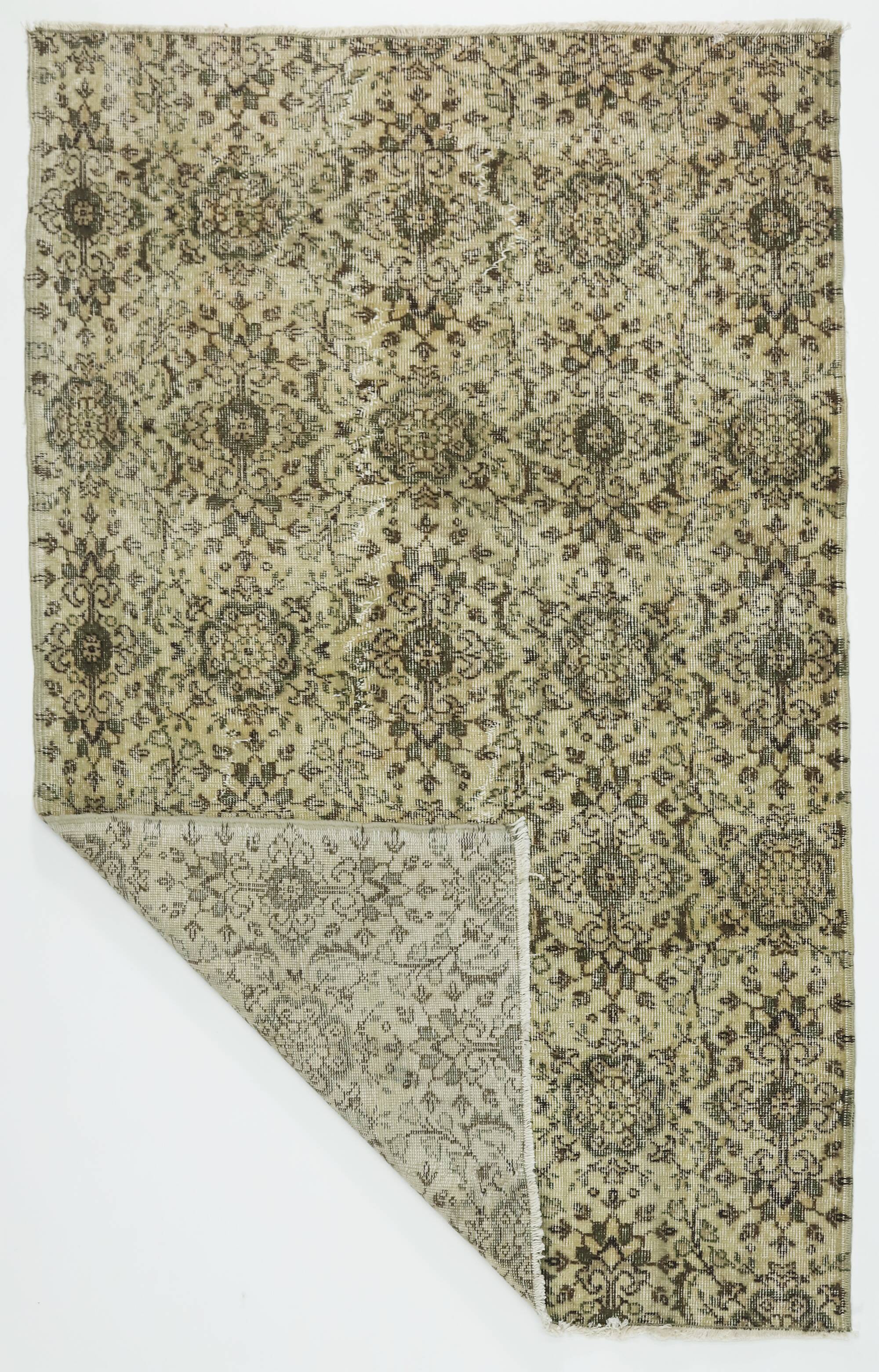 Turkish Anatolian Handmade Vintage Rug 200 cm x 121 cm