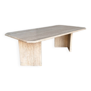 Table basse vintage en - travertin