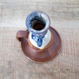 Ceramic Candlestick Holder, Vintage Studio Pottery, Drip Glaze Candleholder