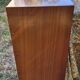 Commode rangement chaussures petit meuble à clapet vintage placage boi