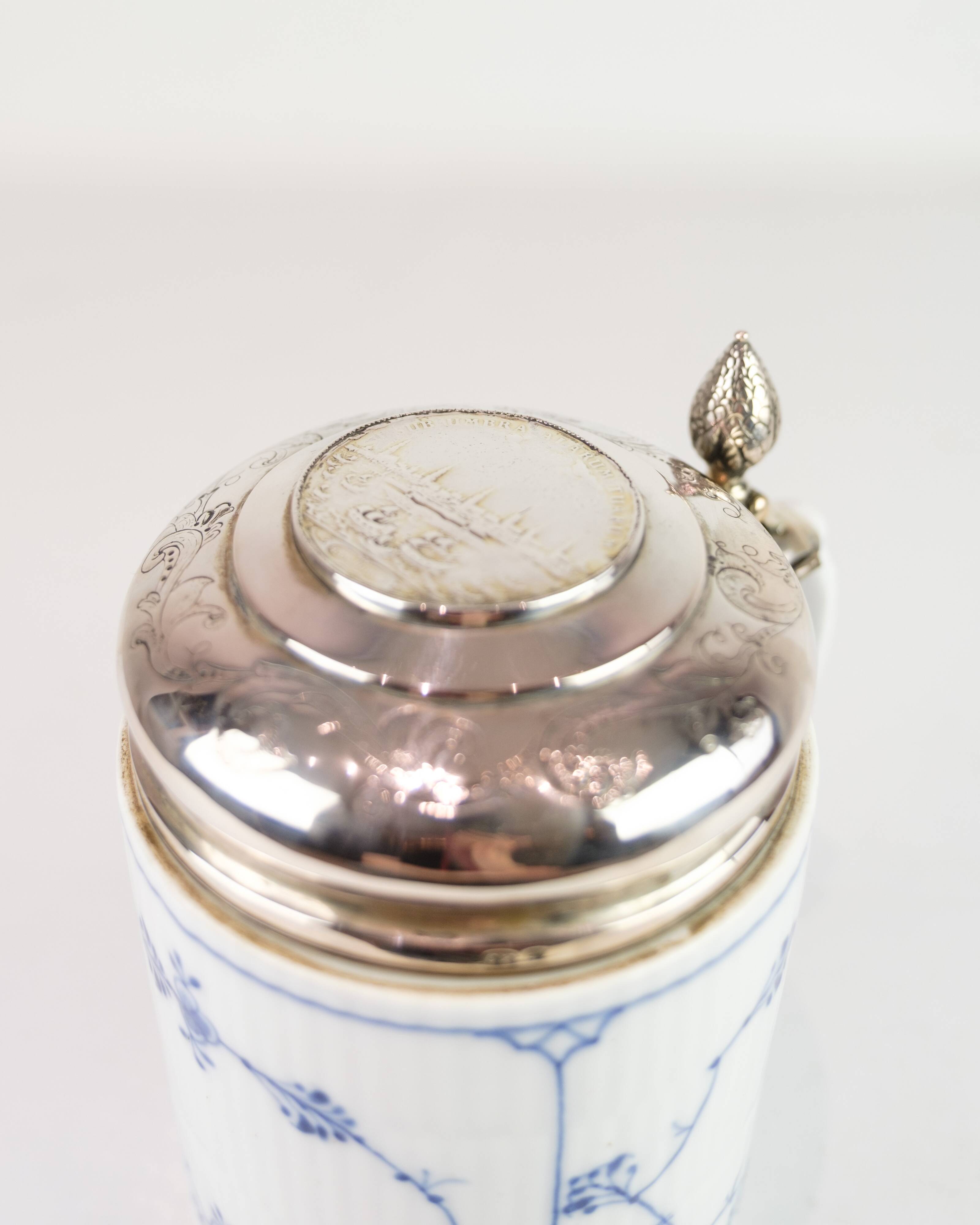 Mug With Baroque Lid Model 1/2023 Made In Porcelain By Royal Copenhagen