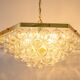 Extra-large glass Tulip chandelier by Kaiser, Germany, 1960s.