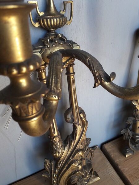 Paire d'applique en bronze st Louis XVI ep XIXem