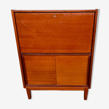 Scandinavian teak secretary cabinet