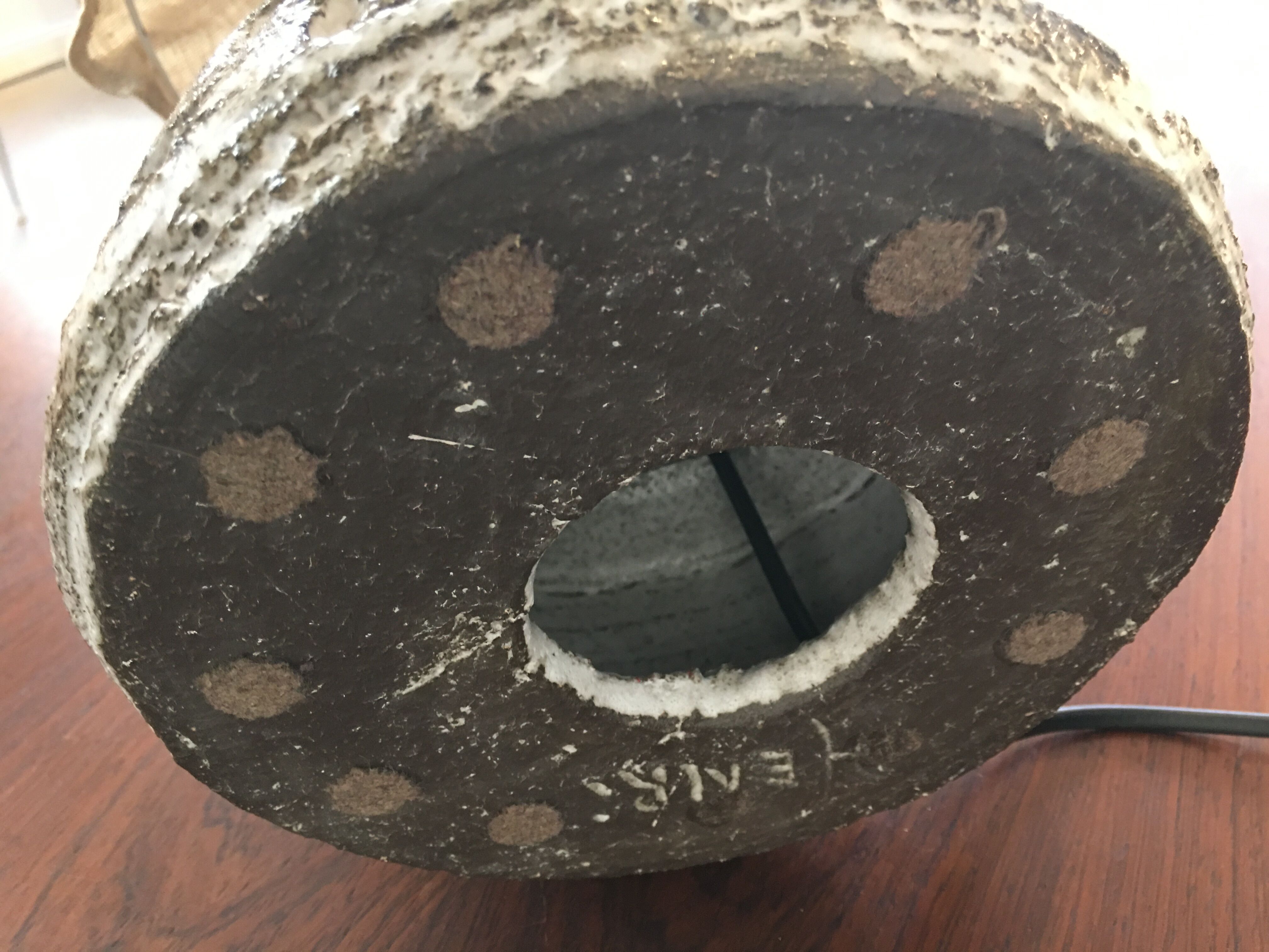 Ceramic lamp, Danish 60s