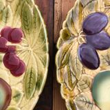 Set of 2 round dishes in Sarreguemines slurry