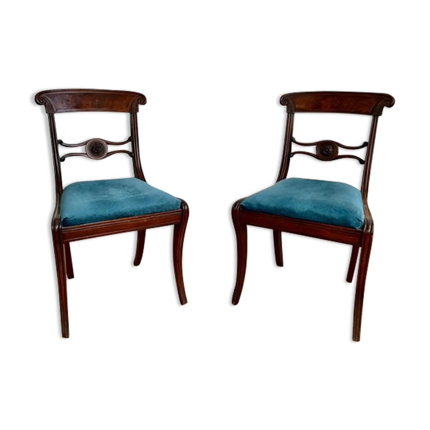 Pair of mahogany chairs XIXth century